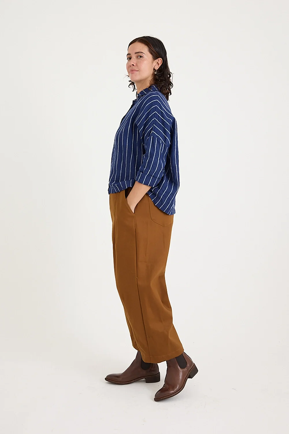 Metta - Rae Shirt - Pinstripe Linen - Image 6