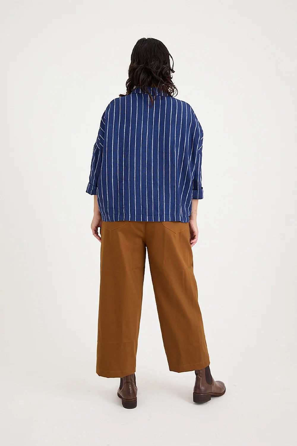 Metta - Rae Shirt - Pinstripe Linen - Image 7
