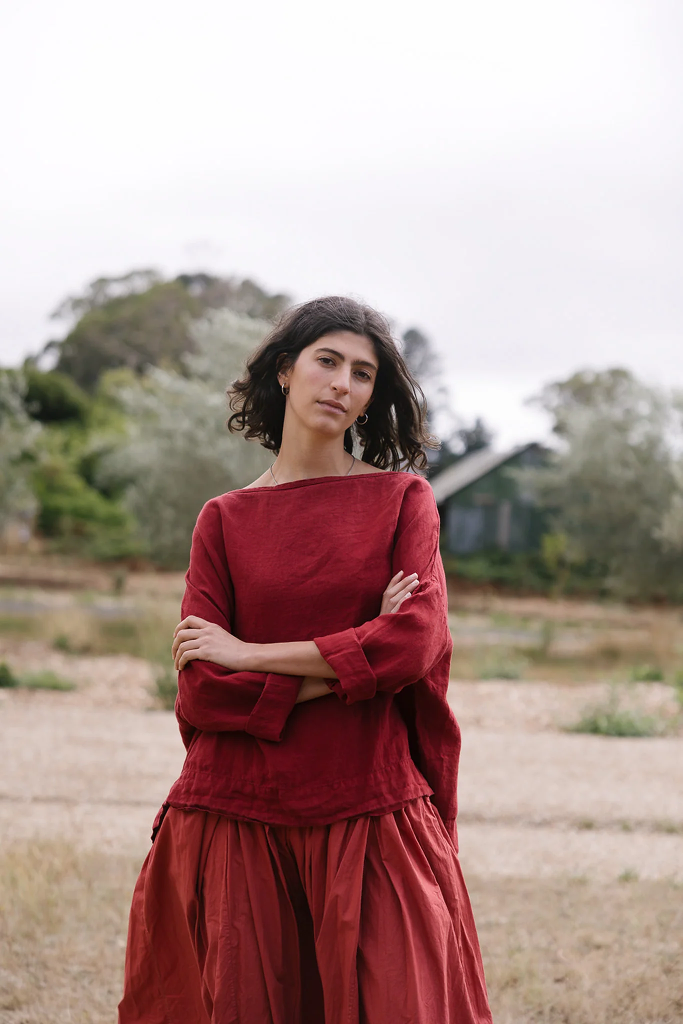 Metta - Sailor Boxy Top - Light Linen