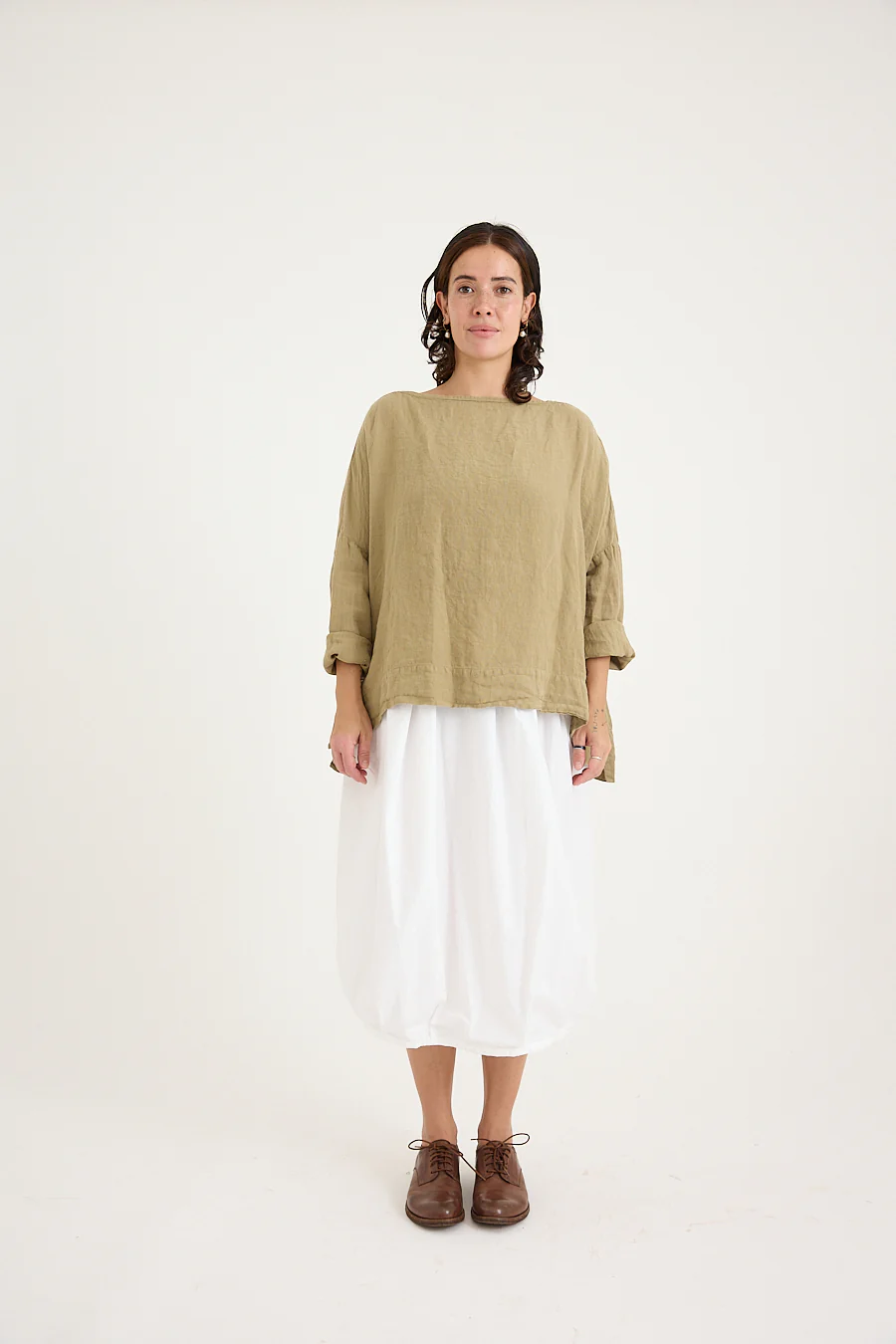 Metta - Sailor Boxy Top - Light Linen - Image 5