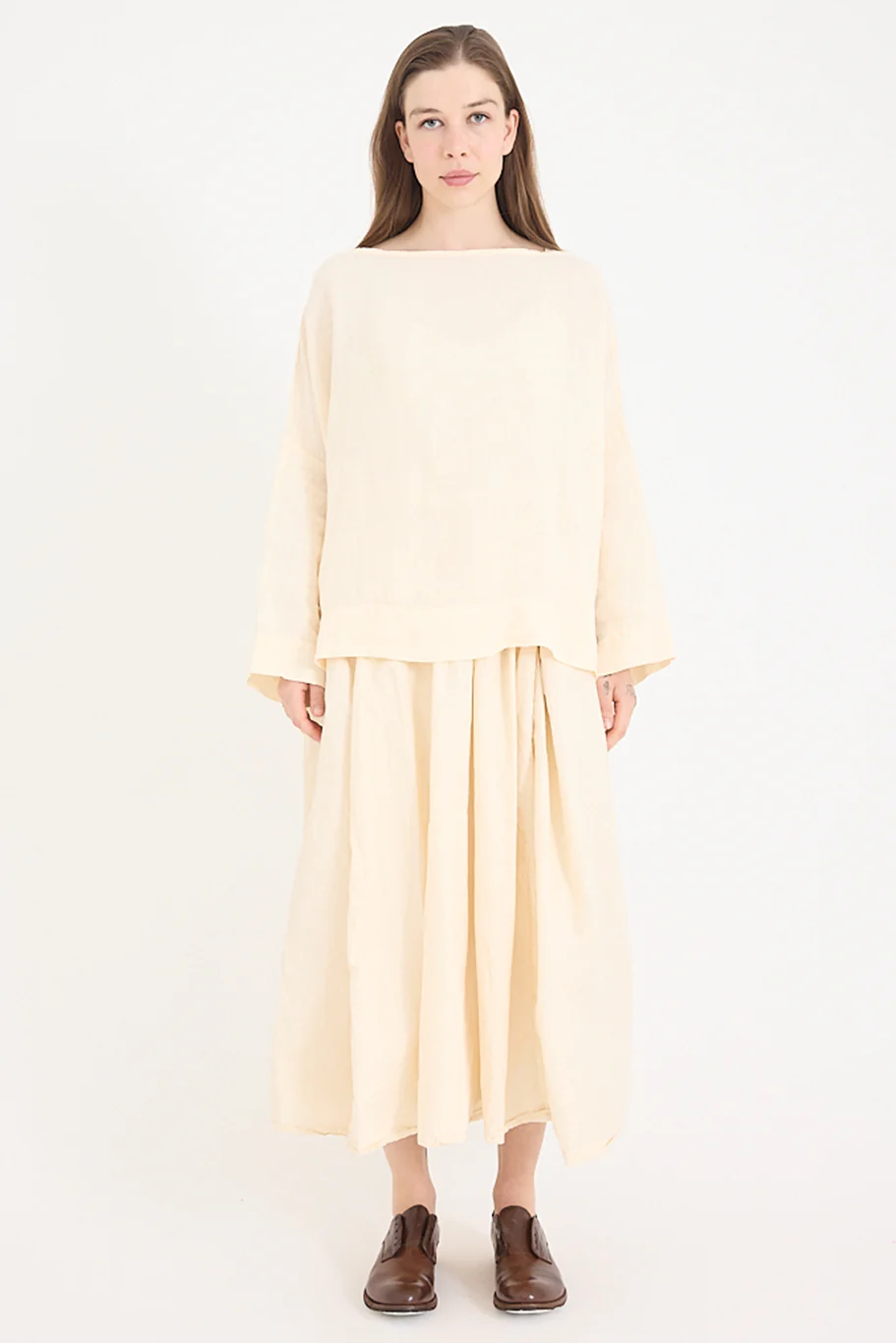 Metta - Sailor Boxy Top - Light Linen - Image 6