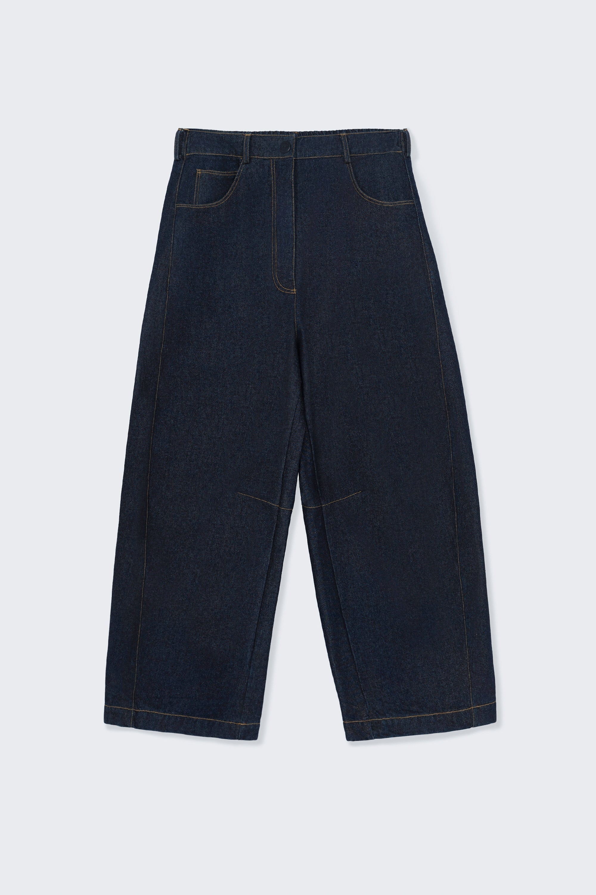 Cordera - Curved Baggy Jeans - Dark Denim - Image 4