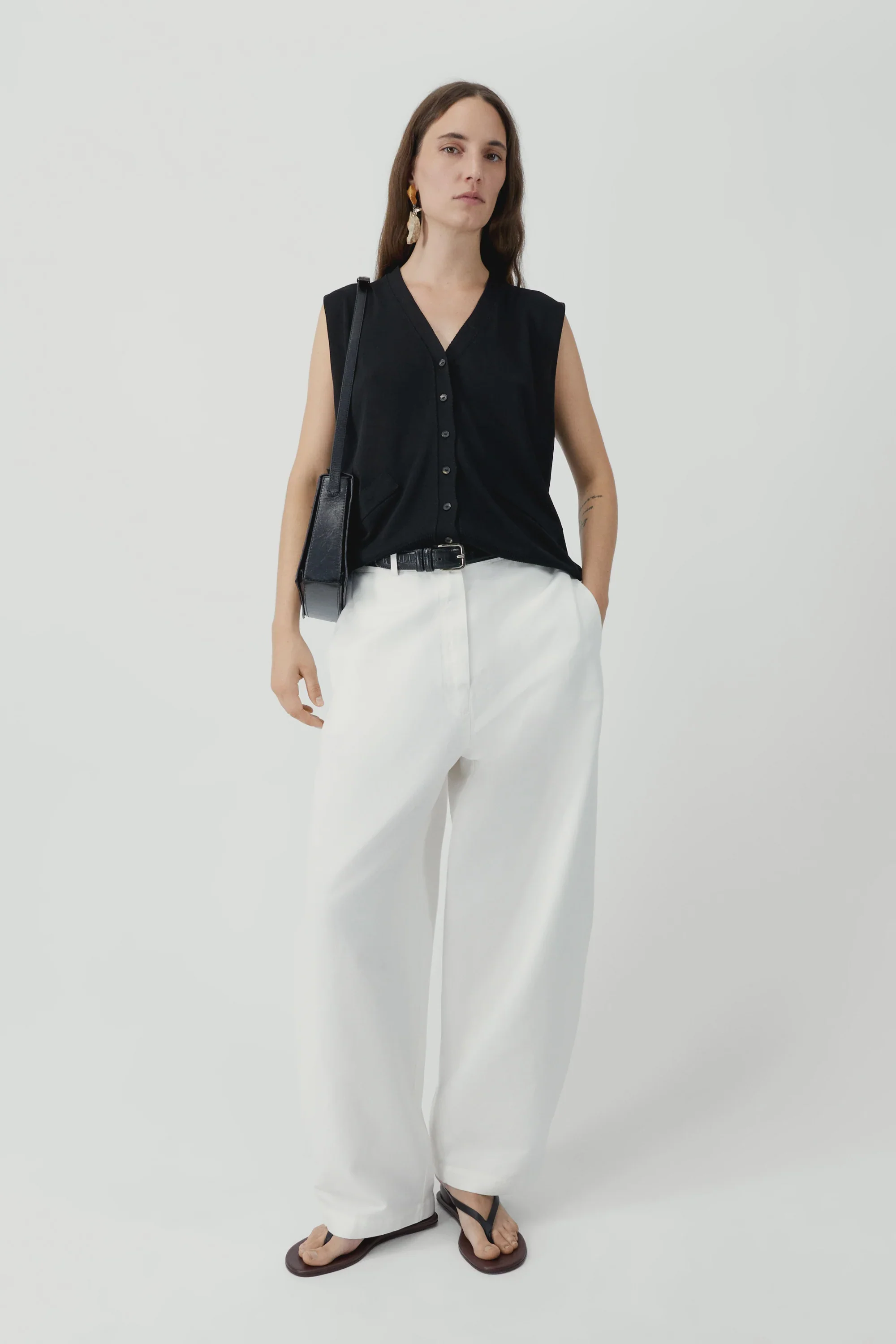 Cordera - Cotton & Linen Curved Pants