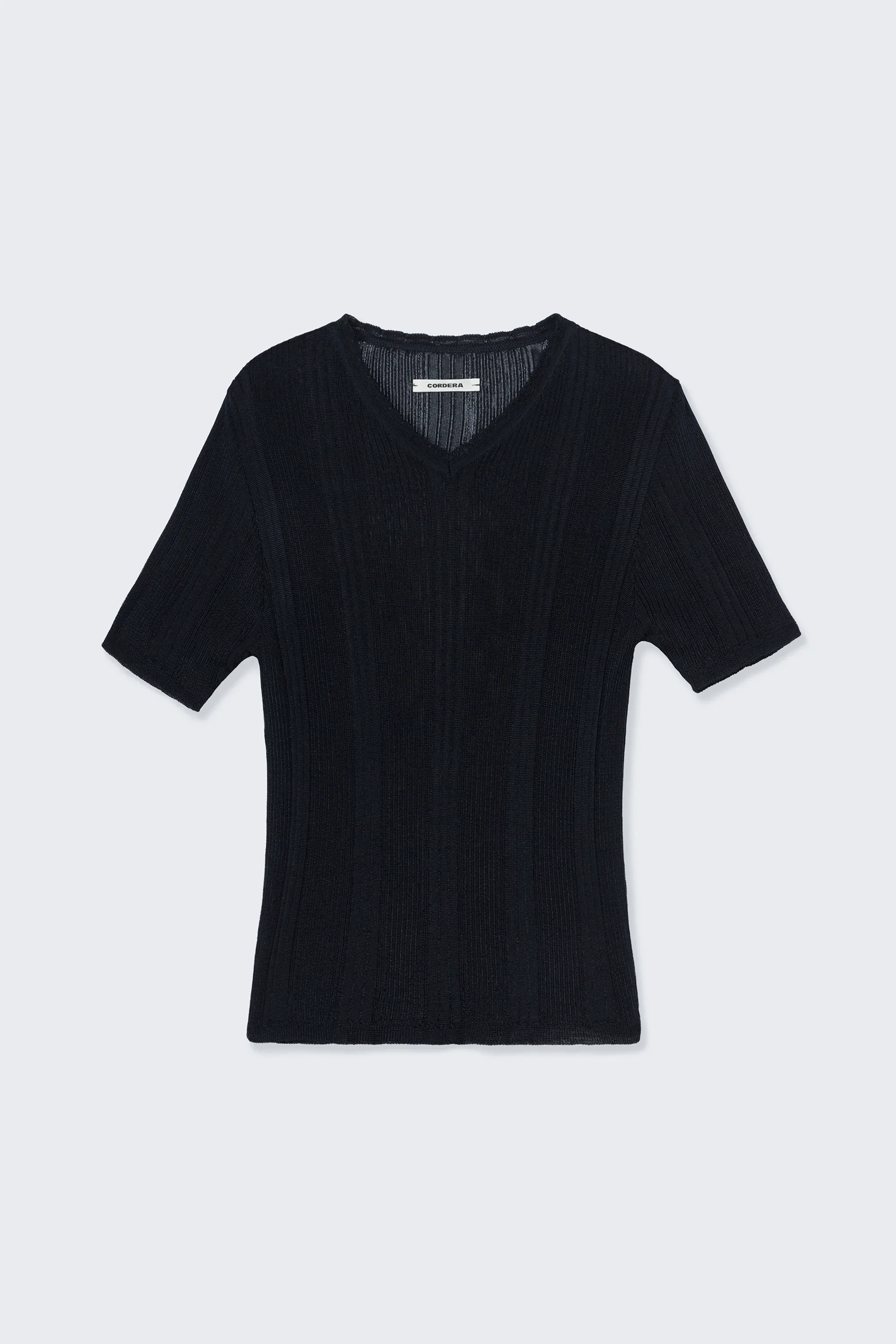 Cordera - Ribbed Knit T-Shirt - Image 4