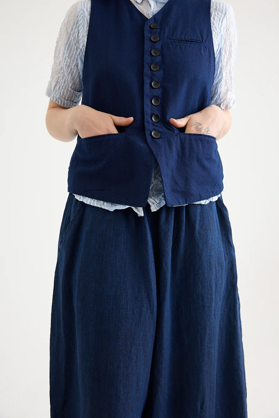 Pas De Calais - Yarn Dye Oxford Vest - Image 2
