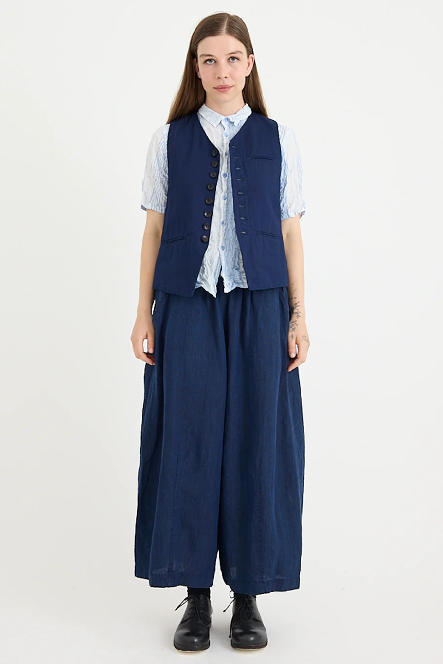 Pas De Calais - Yarn Dye Oxford Vest - Image 7