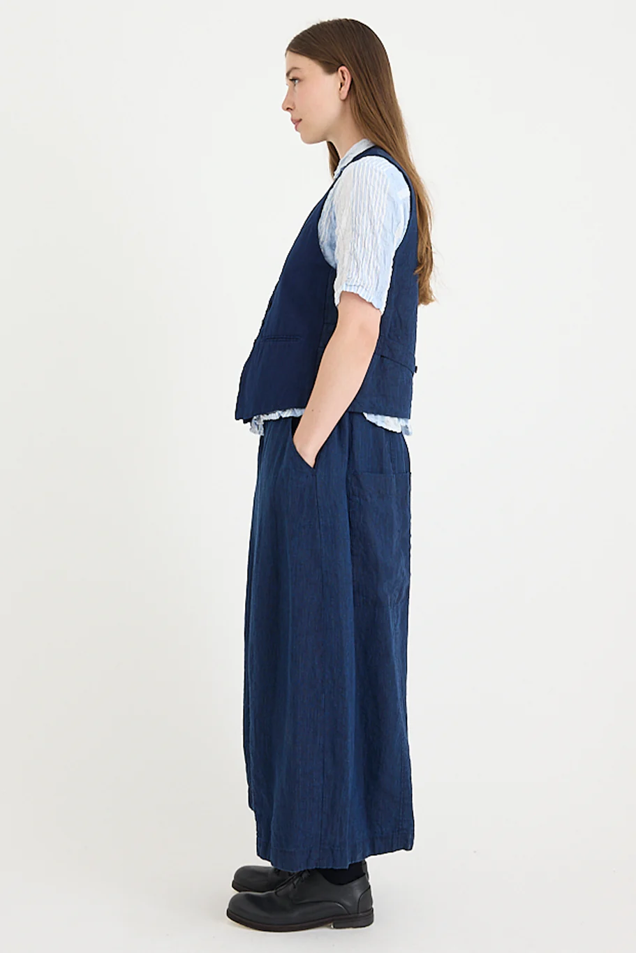 Pas De Calais - Yarn Dye Oxford Vest - Image 9