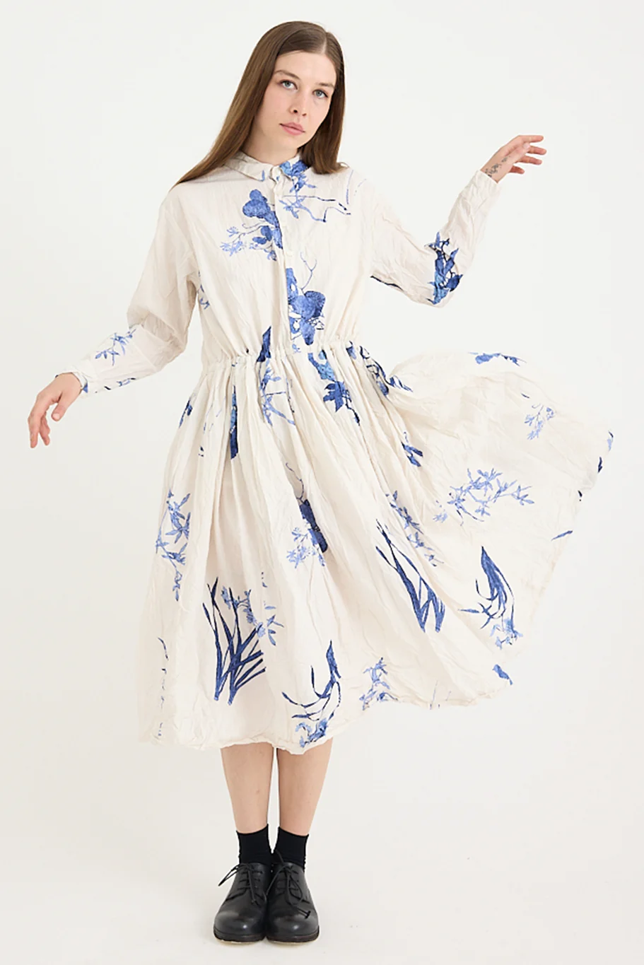 Pas De Calais - Japonism Flower Print Dress