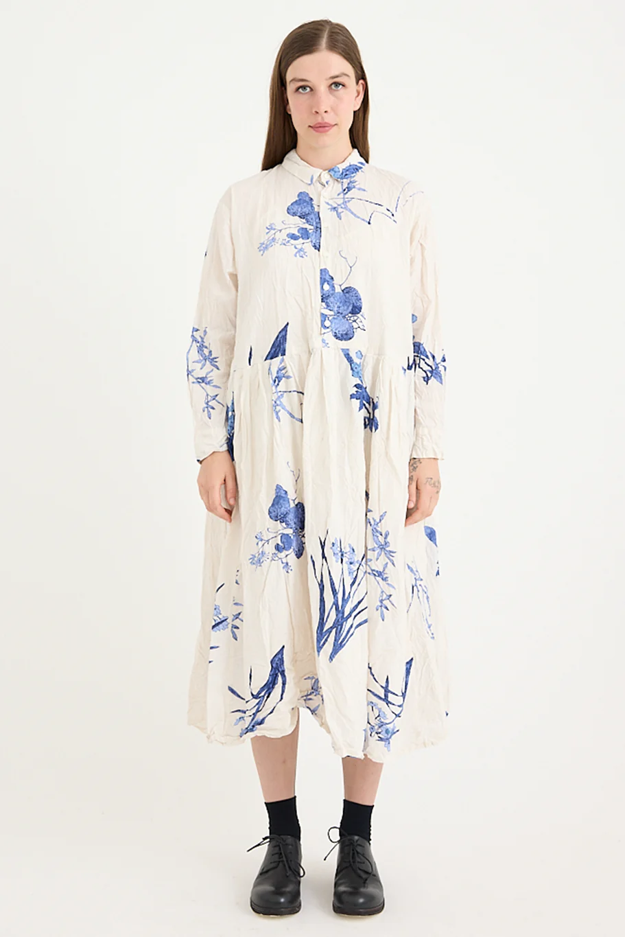 Pas De Calais - Japonism Flower Print Dress - Image 2