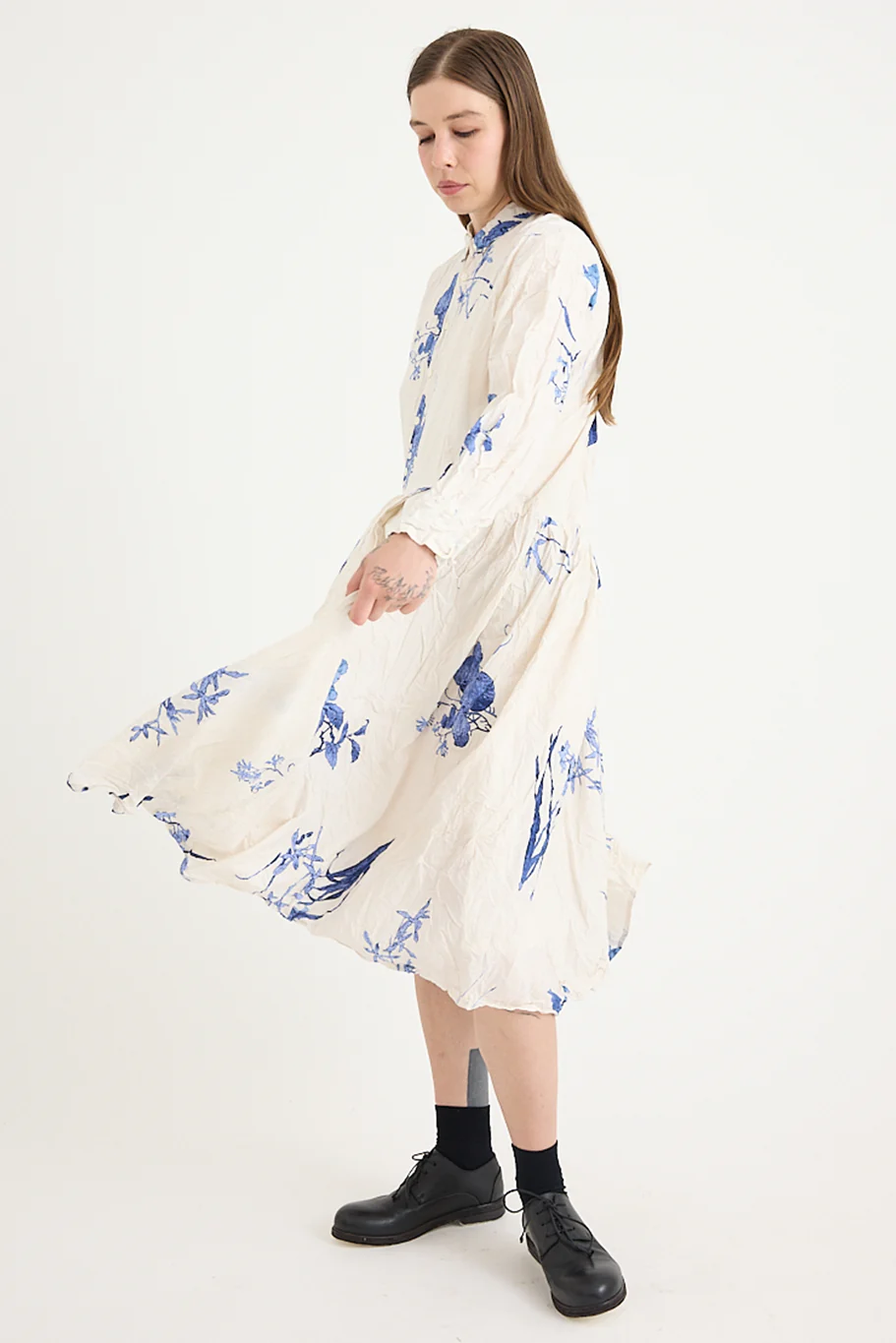 Pas De Calais - Japonism Flower Print Dress - Image 5