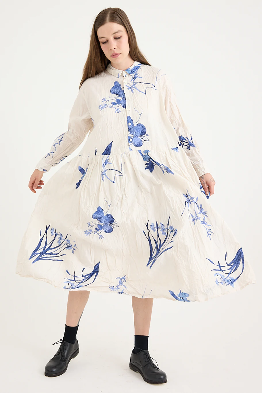 Pas De Calais - Japonism Flower Print Dress - Image 6