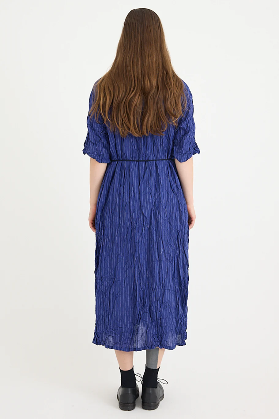 Pas De Calais - Blue Shirring Stripe Dress - Image 13