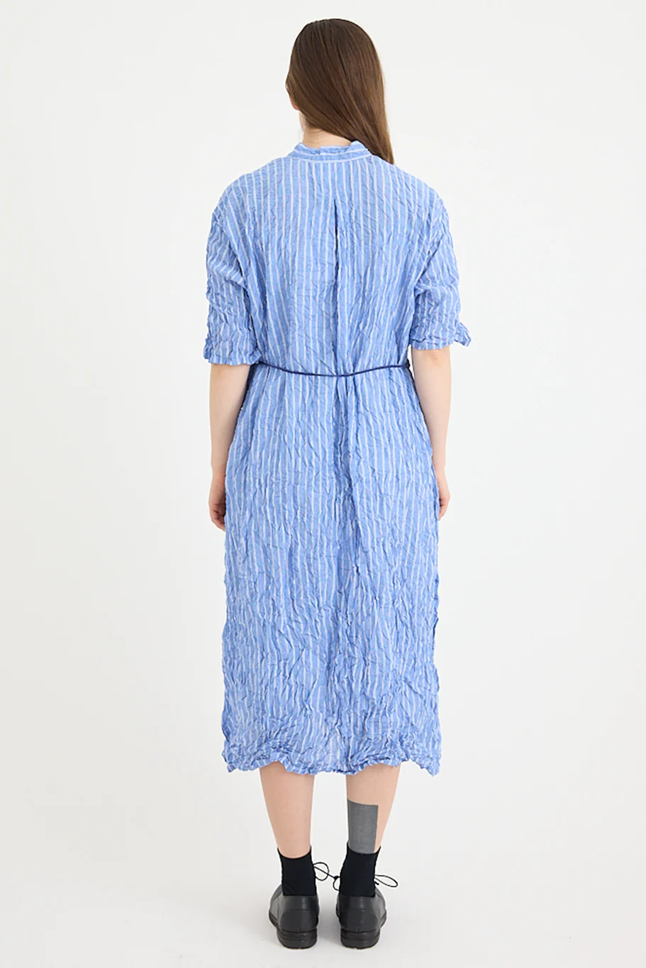 Pas De Calais - Blue Shirring Stripe Dress - Image 9