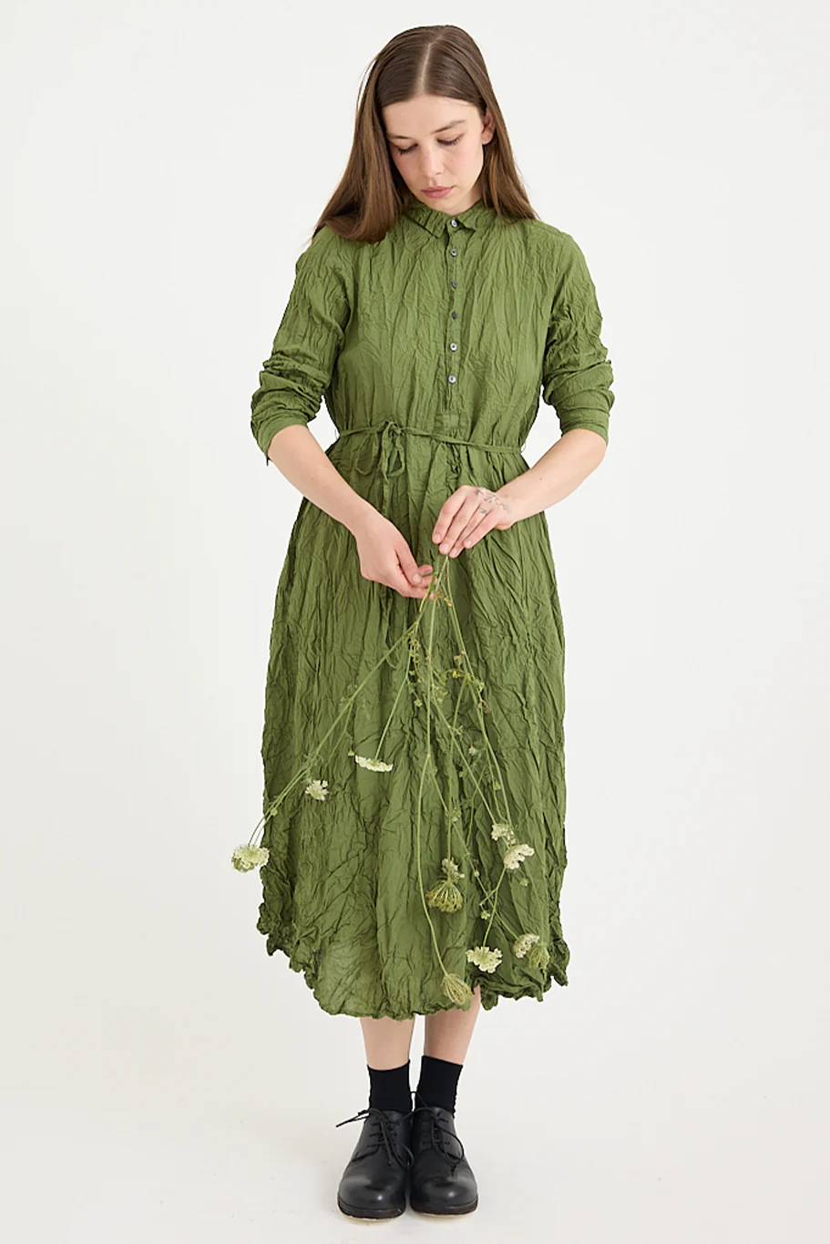 Pas De Calais - Washed Cotton Crinkle Dress