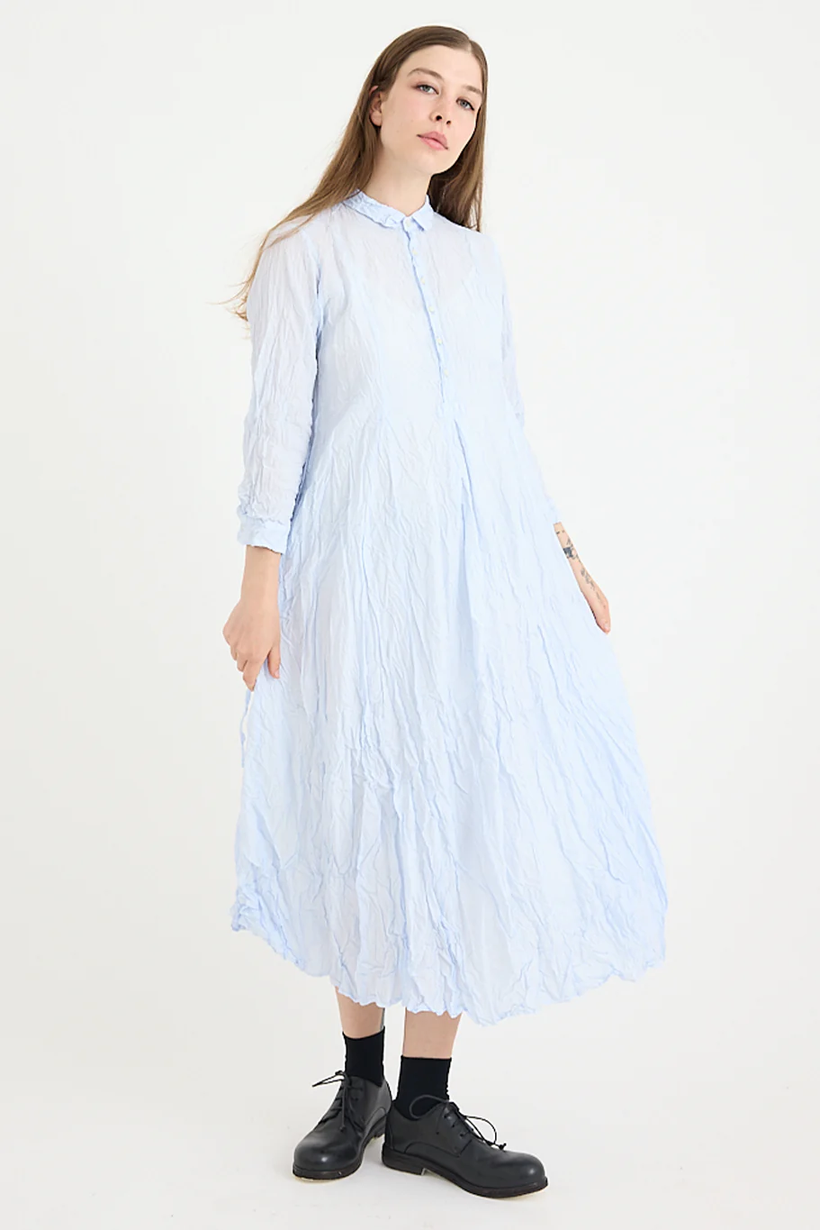 Pas De Calais - Washed Cotton Crinkle Dress - Image 10