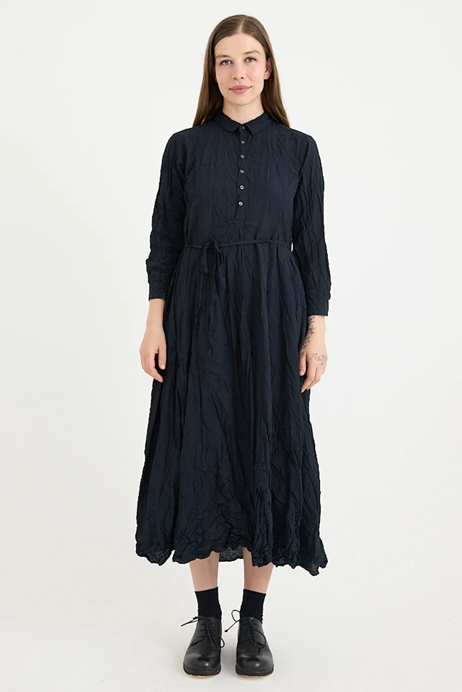 Pas De Calais - Washed Cotton Crinkle Dress - Image 16