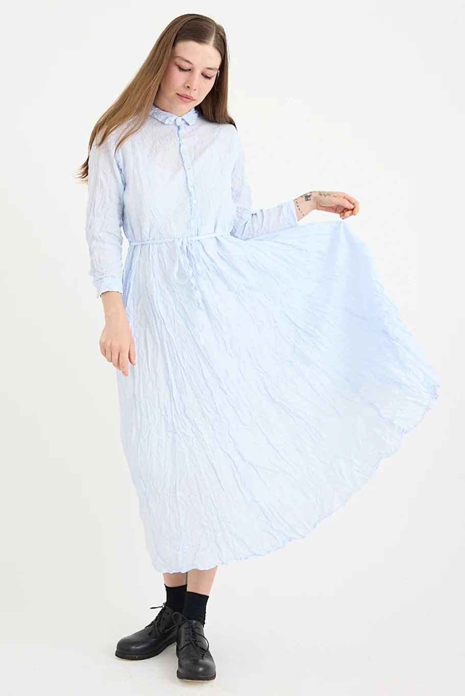 Pas De Calais - Washed Cotton Crinkle Dress - Image 8