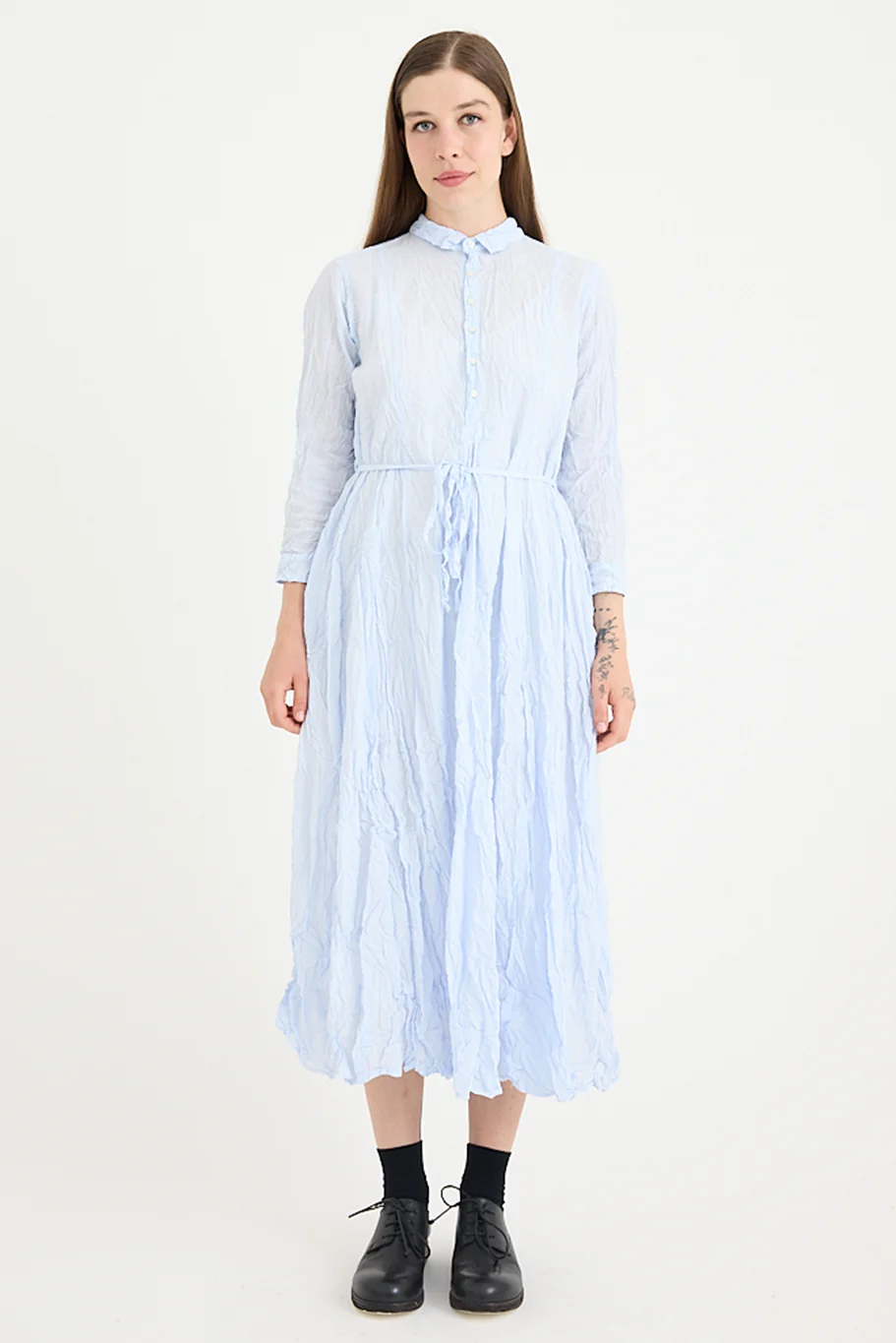 Pas De Calais - Washed Cotton Crinkle Dress - Image 9