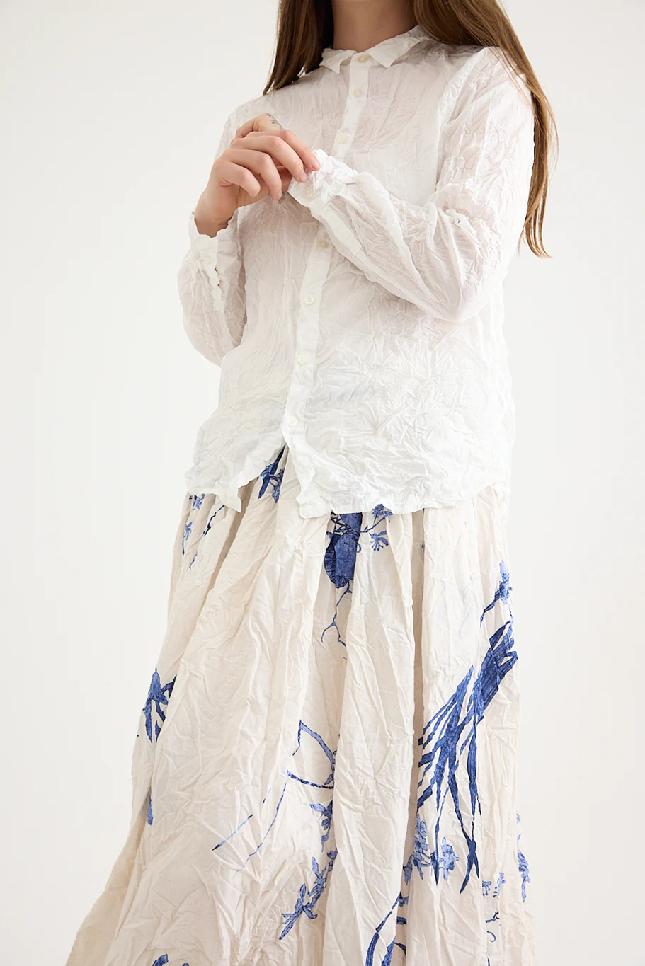 Pas De Calais - Washed Cotton Crinkle Classic Shirt - Image 10