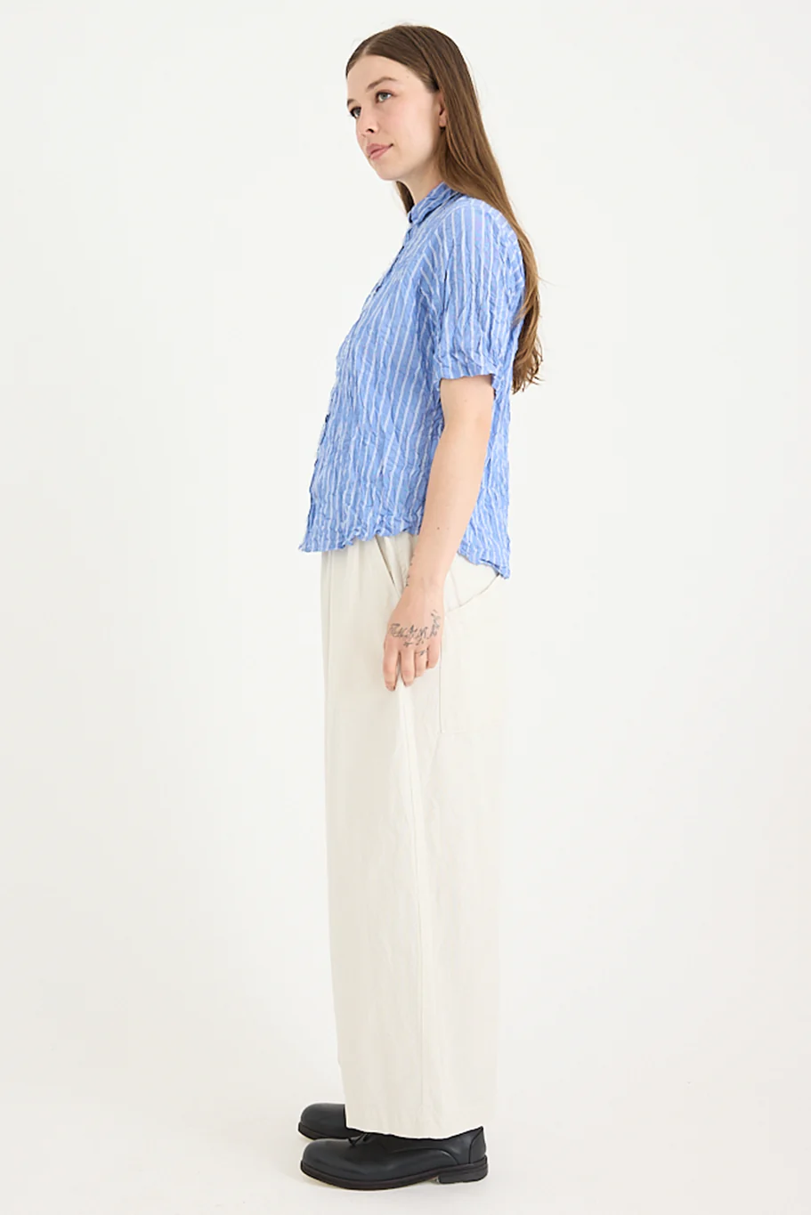 Pas De Calais - Yarn Dye Oxford Relax Pants - Image 12