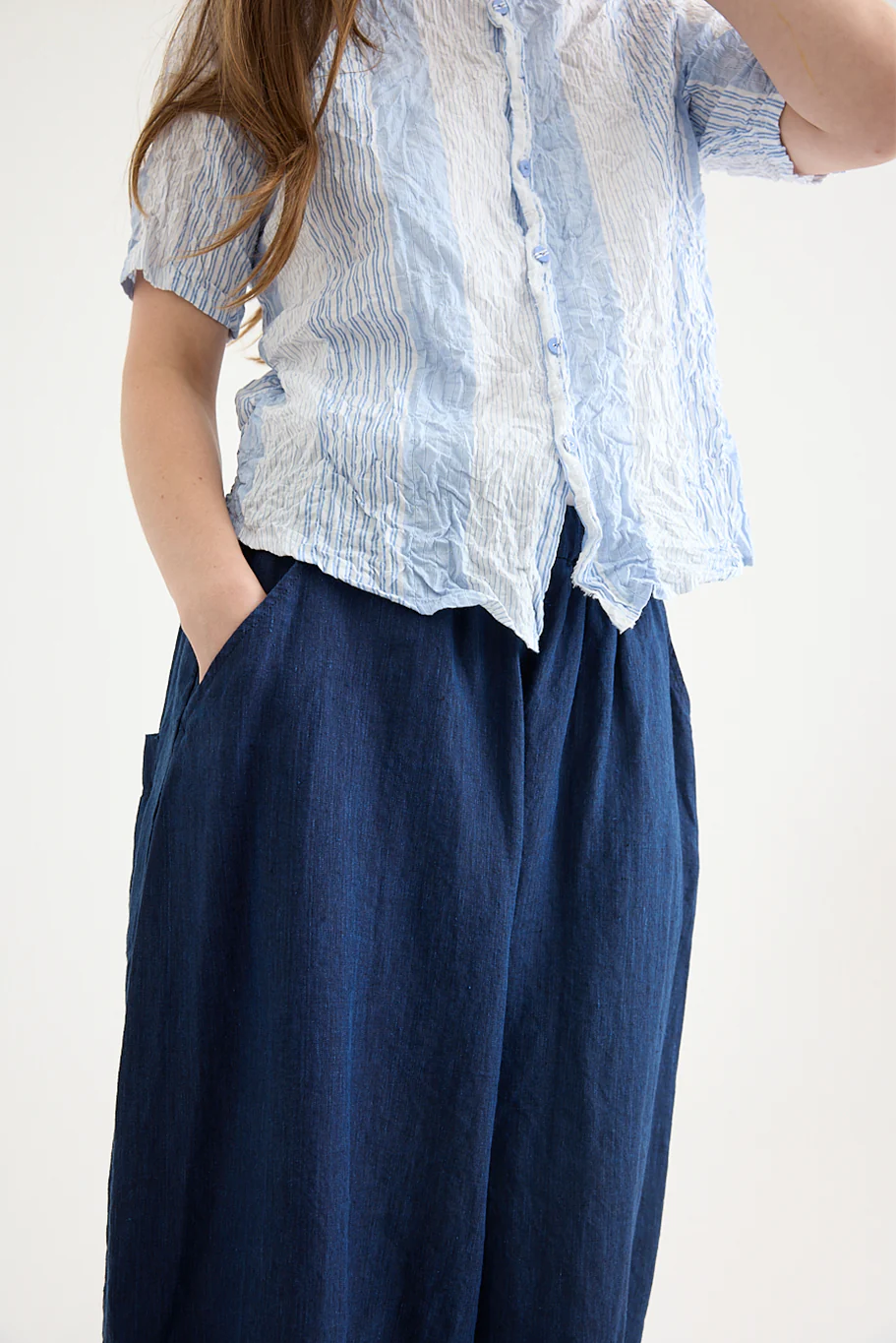 Pas De Calais - Yarn Dye Oxford Relax Pants - Image 5