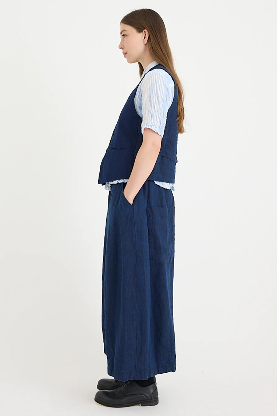 Pas De Calais - Yarn Dye Oxford Relax Pants - Image 7
