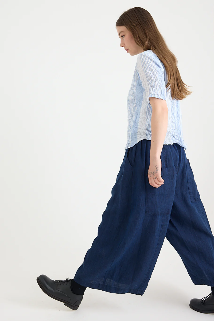 Pas De Calais - Yarn Dye Oxford Relax Pants - Image 8