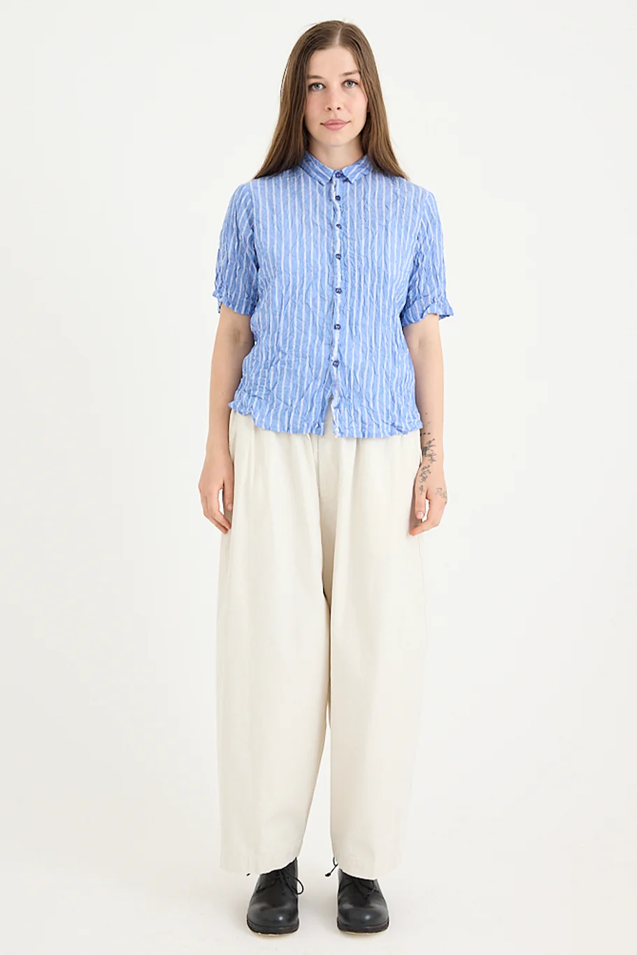 Pas De Calais - Yarn Dye Oxford Relax Pants - Image 9