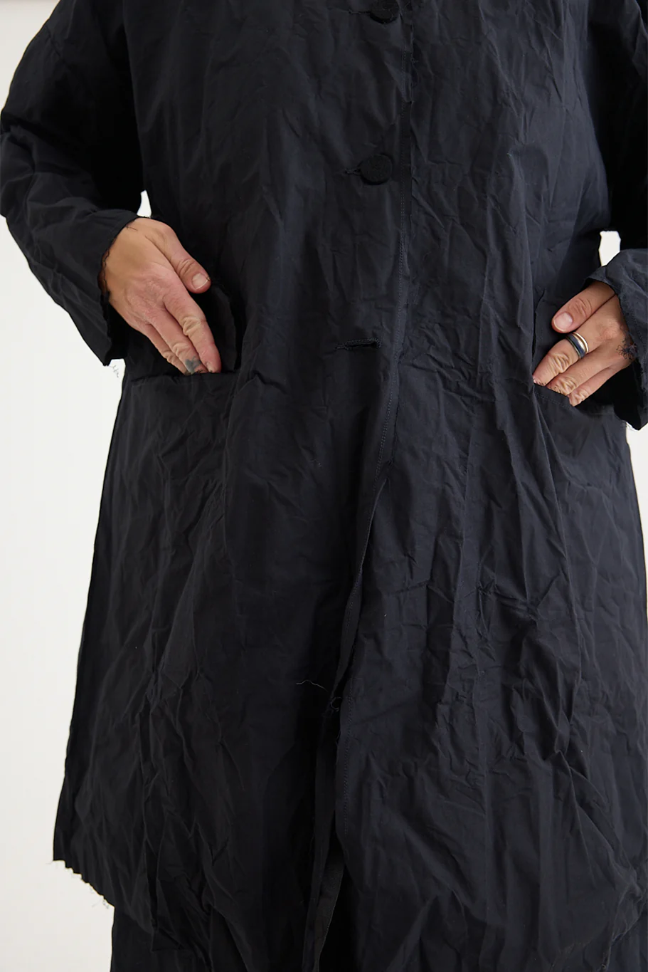 SCHA - "4B-OE" Button Down Volume Coat - Image 2