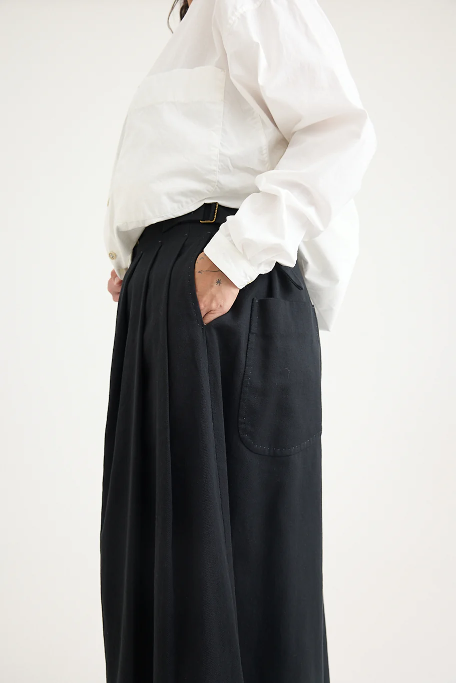 Skrimshand - Wide Leg Pleated Pant - Image 5