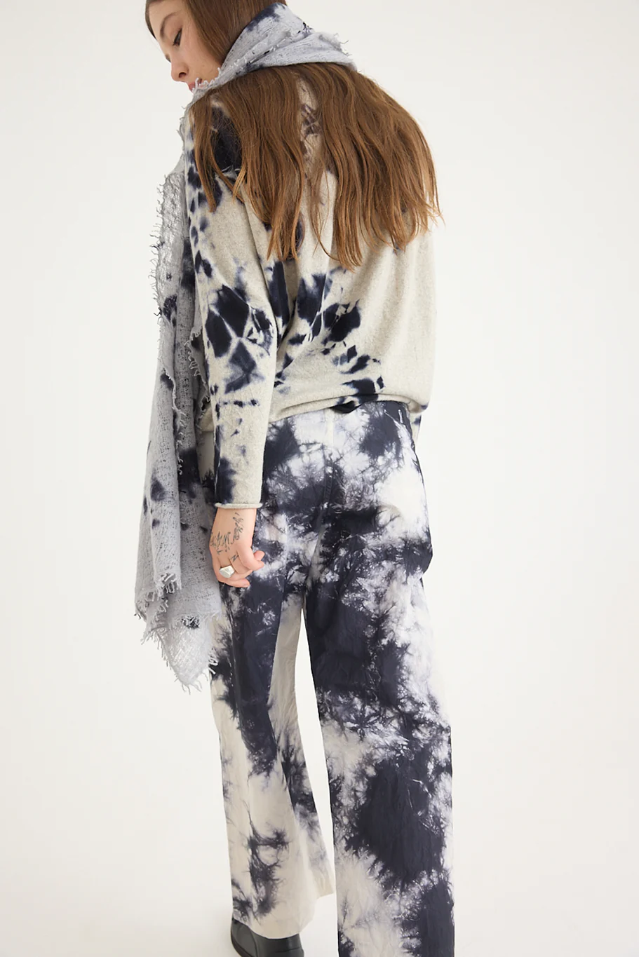 Suzusan - Cashmere Fringed Knit Shawl - Image 3