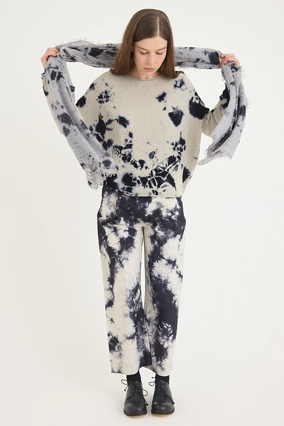 Suzusan - Cashmere Fringed Knit Shawl - Image 4