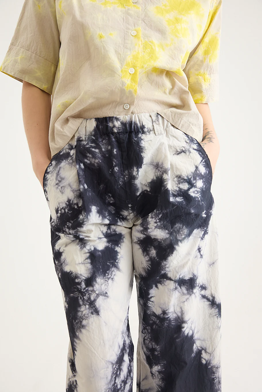 Suzusan - Cotton Nylon Wide Single-Seam Pants - Image 4