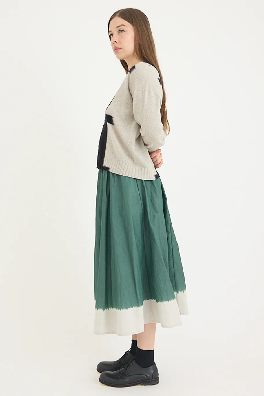 Suzusan - Cotton Nylon Flare Skirt - Image 4