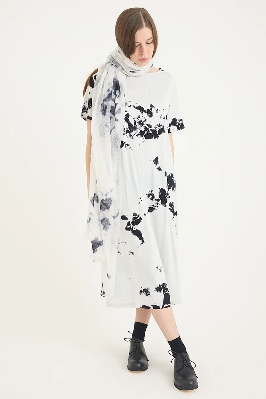 Suzusan - Giza Cotton Jersey Half Sleeve Dress