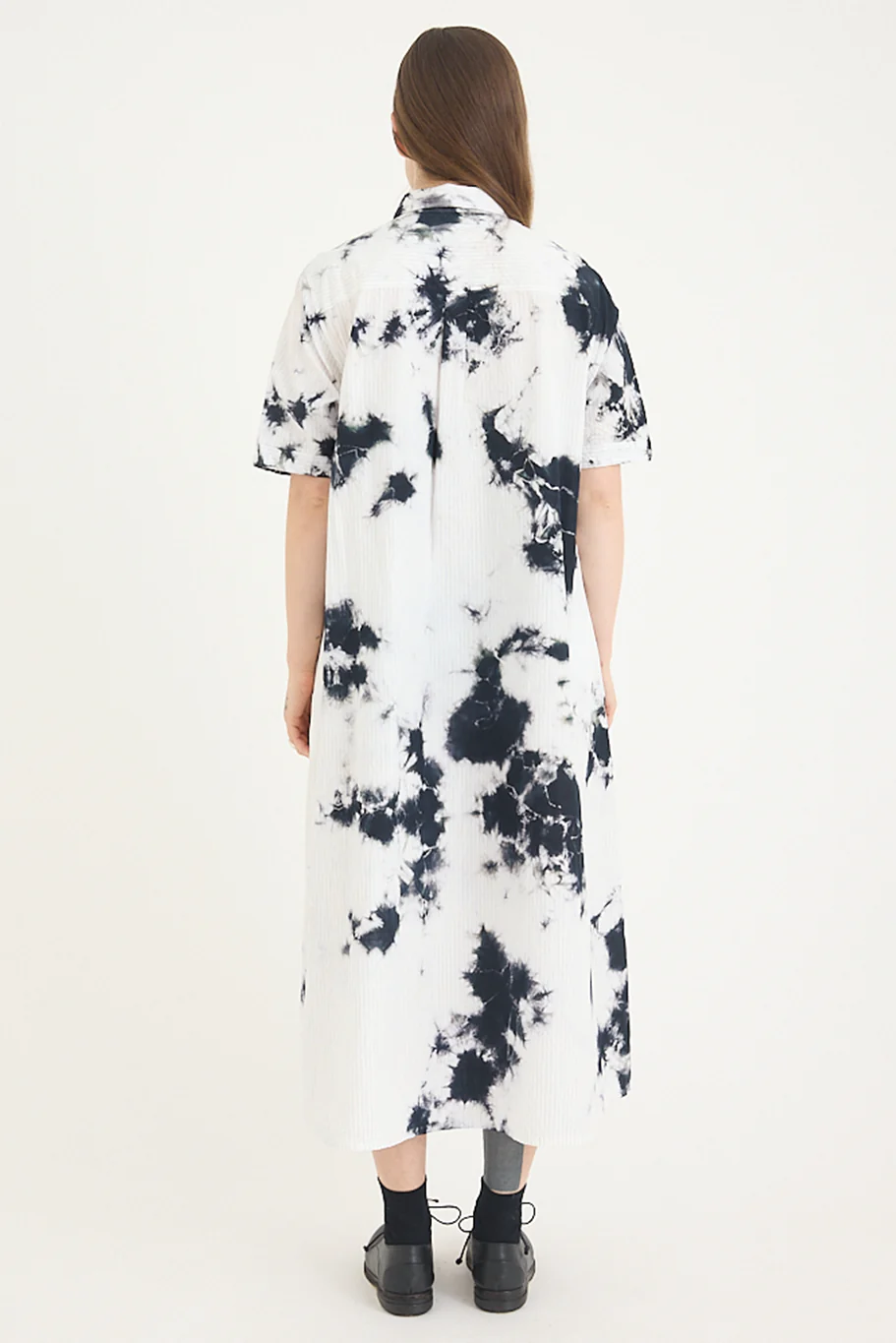 Suzusan - Cotton Pin Stripe Half Sleeve Dress - Image 6