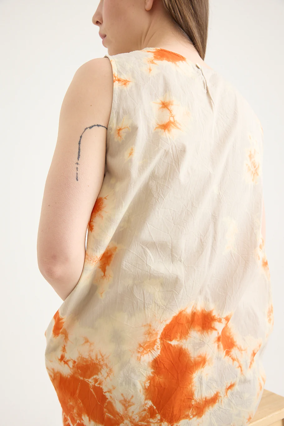 Suzusan - Cotton Pin Stripe Sleeveless Dress - Image 4