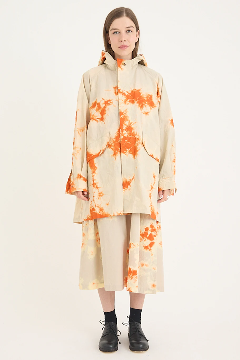 Suzusan - Cotton Nylon Hooded Long Coat - Image 10