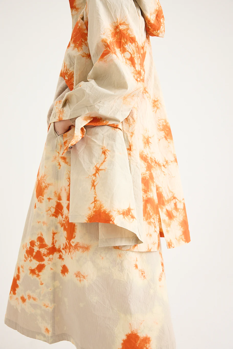 Suzusan - Cotton Nylon Hooded Long Coat - Image 12