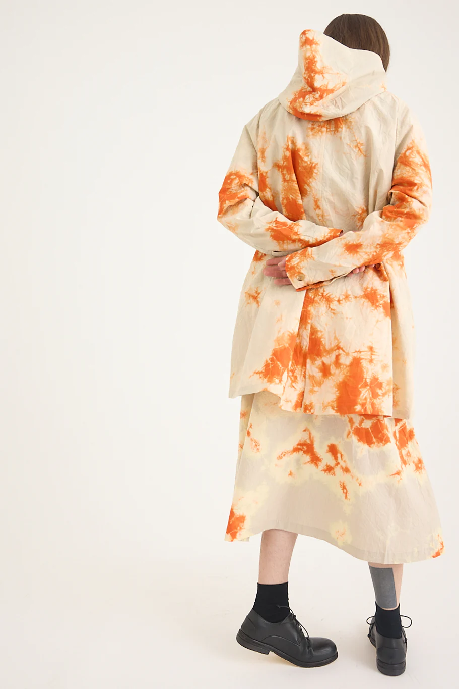 Suzusan - Cotton Nylon Hooded Long Coat - Image 14
