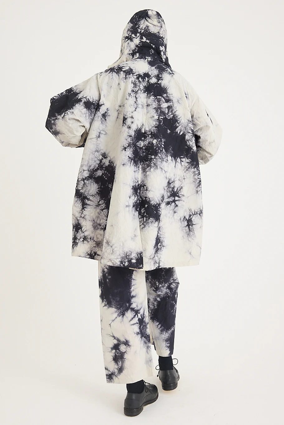 Suzusan - Cotton Nylon Hooded Long Coat - Image 8