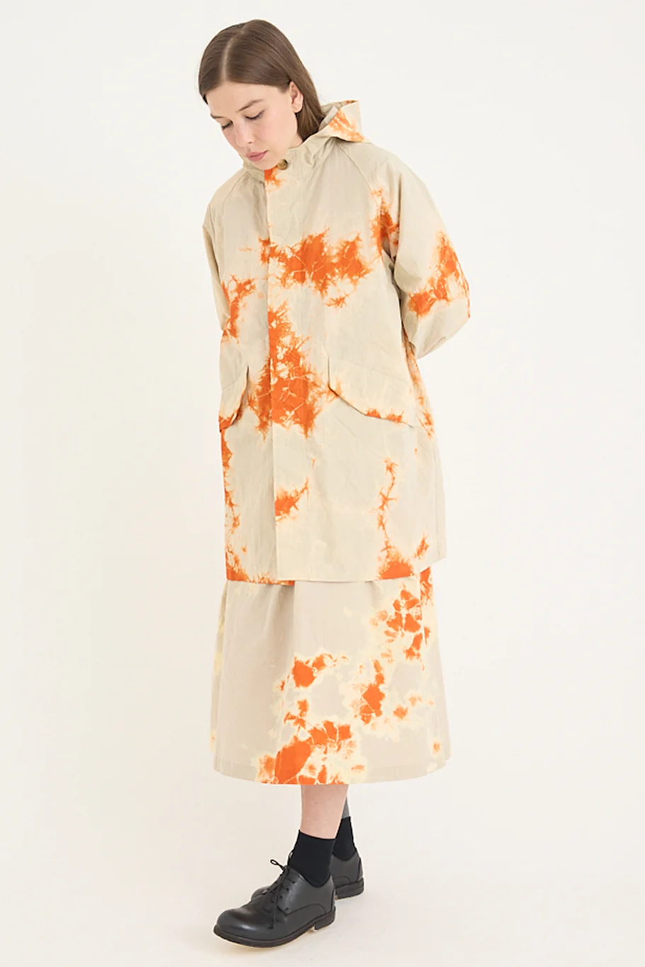 Suzusan - Cotton Nylon Hooded Long Coat - Image 9