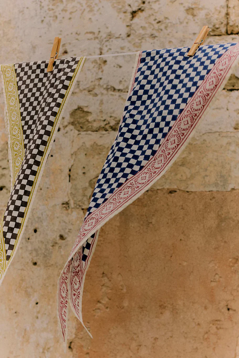 Toast - Block Print Cook Check Bandana - Image 5
