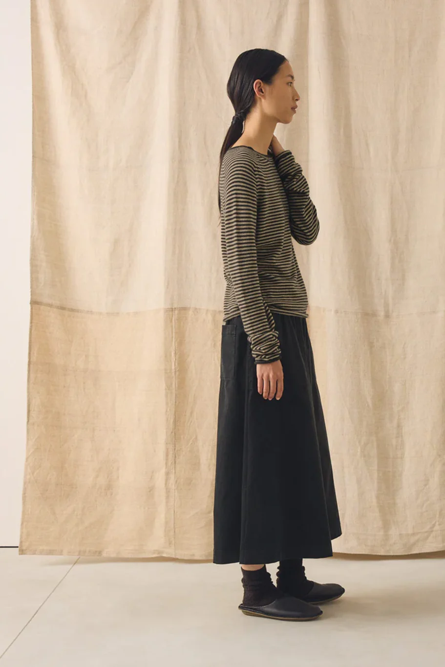 Toast - Stripe Wool Cashmere Neat Sweater - Image 7