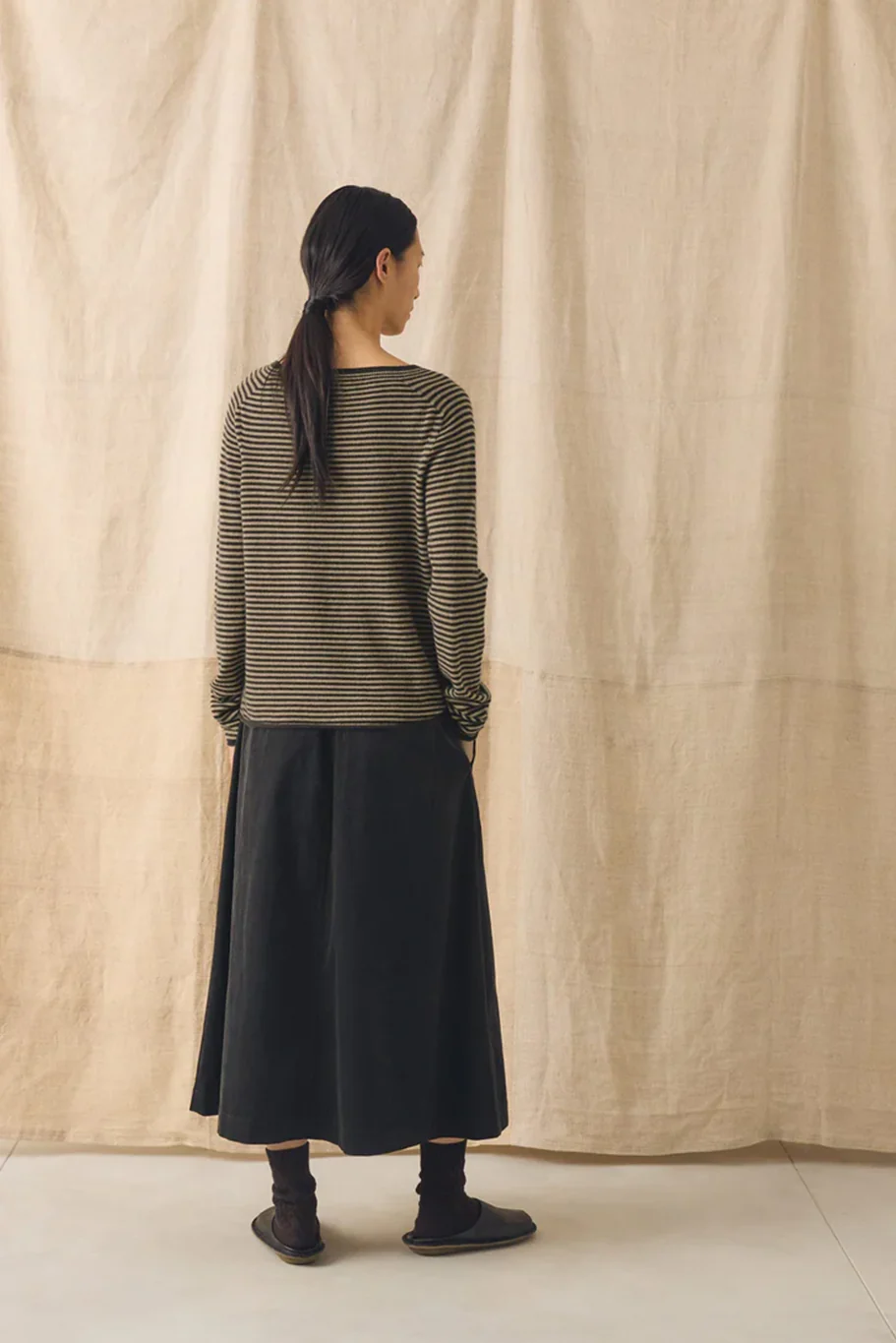 Toast - Stripe Wool Cashmere Neat Sweater - Image 8