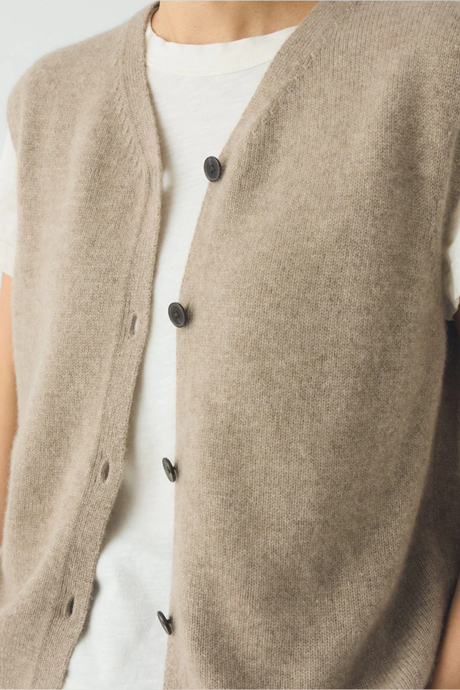 Toast - V Neck Wool Cashmere Tank - Image 2