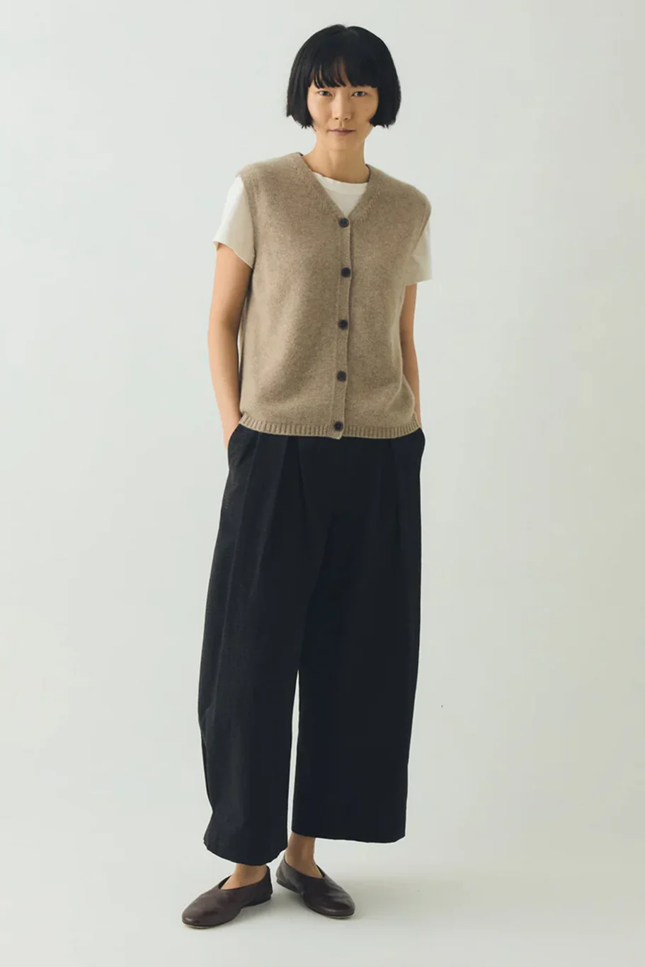 Toast - V Neck Wool Cashmere Tank - Image 3