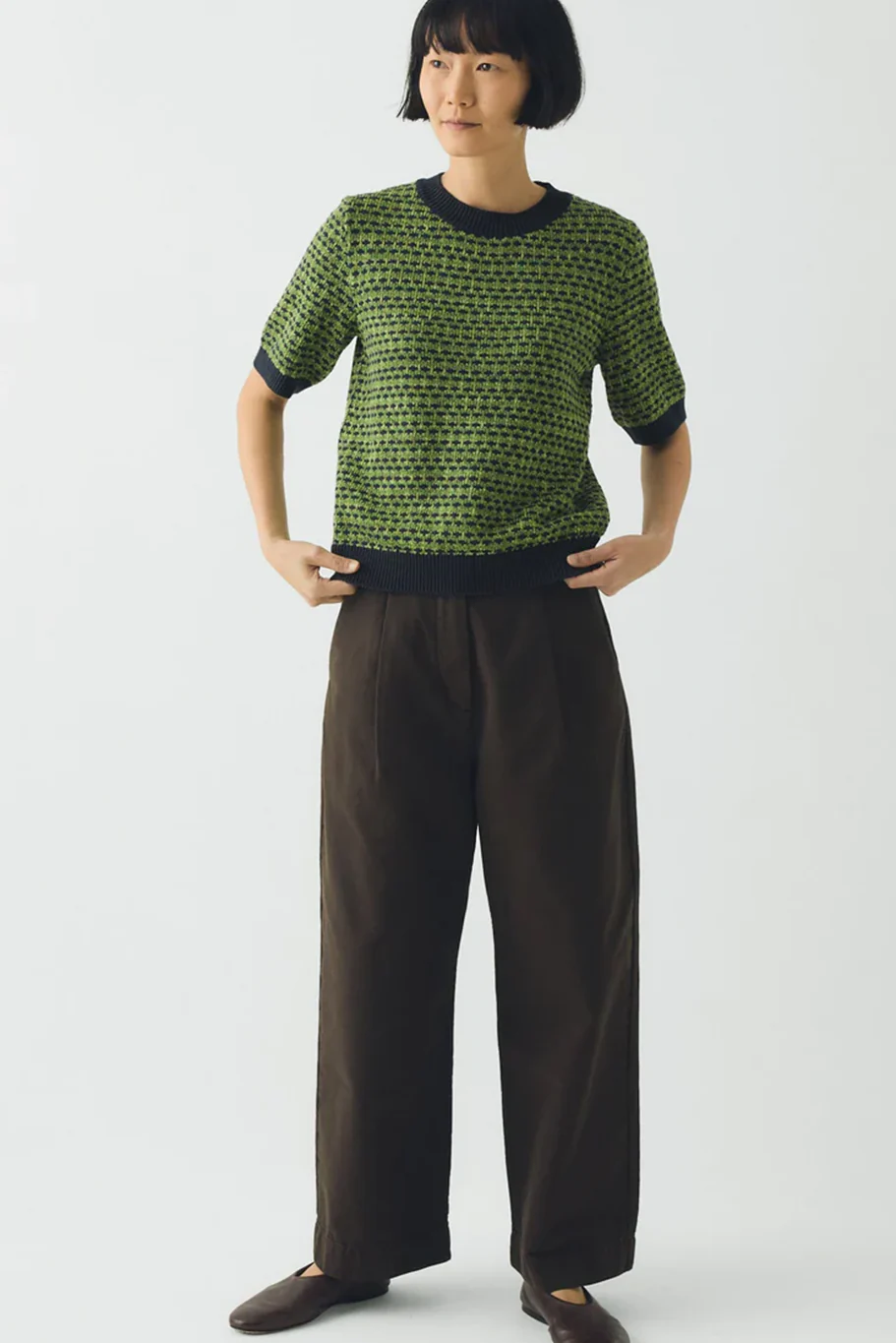 Toast - Jacquard Knitted Cotton Top - Image 2