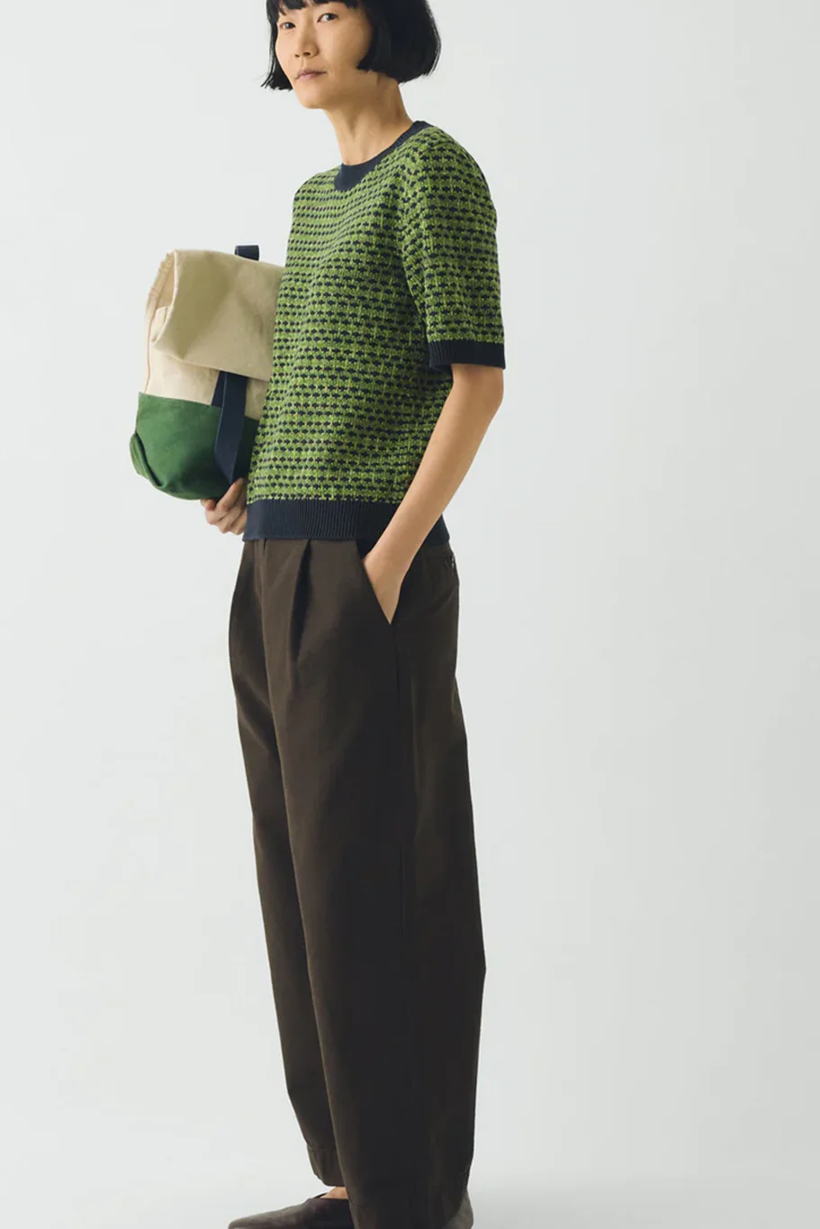 Toast - Jacquard Knitted Cotton Top - Image 3