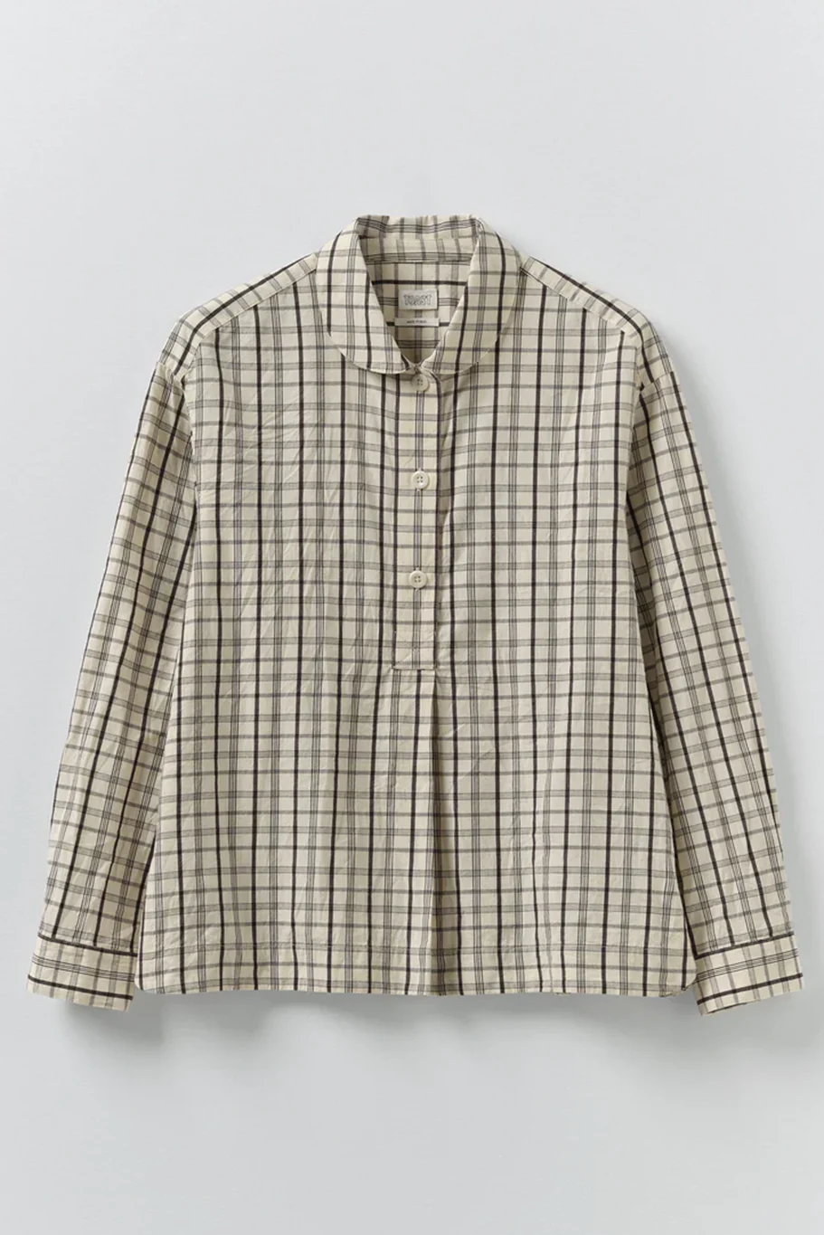 Toast - Half Placket Check Cotton Shirt - Image 4